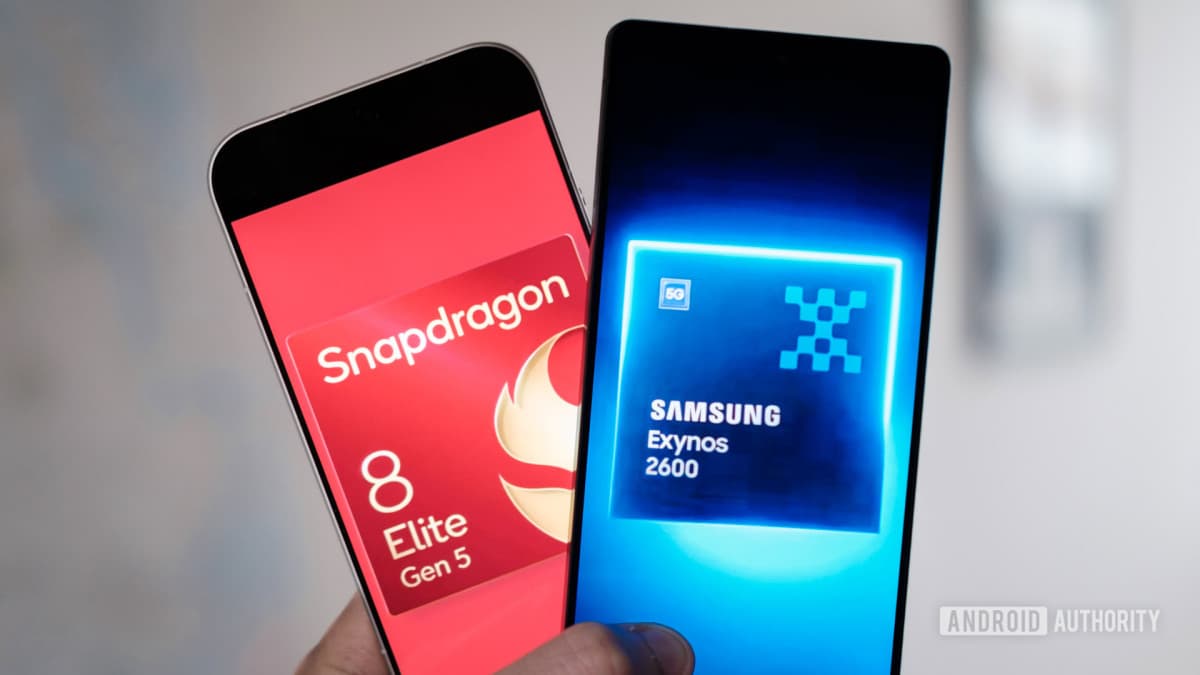 Samsung Exynos and Qualcomm Snapdragon logos shown side by side