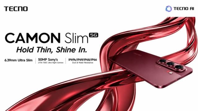 TECNO CAMON Slim 5G Lands in the Philippines on October 1 With a 6,000mAh Battery in a 6.39mm Body
