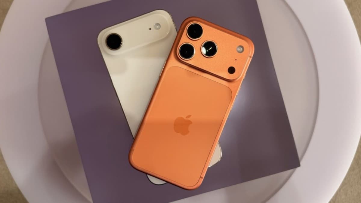 iPhone Air and iPhone 17 Pro shown side by side