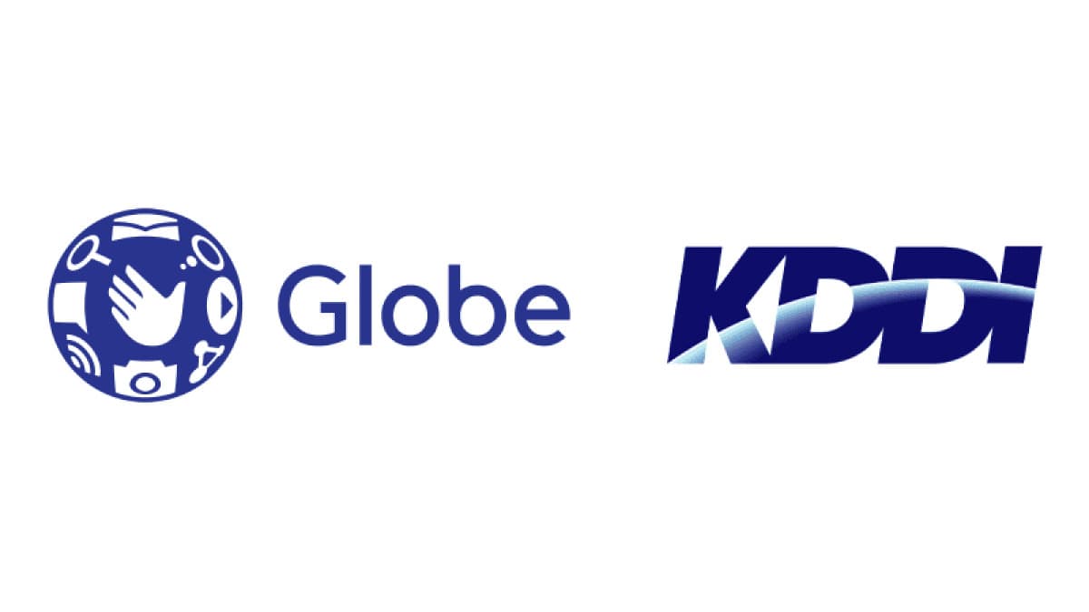 Globe Telecom and KDDI Corporation logos shown side by side