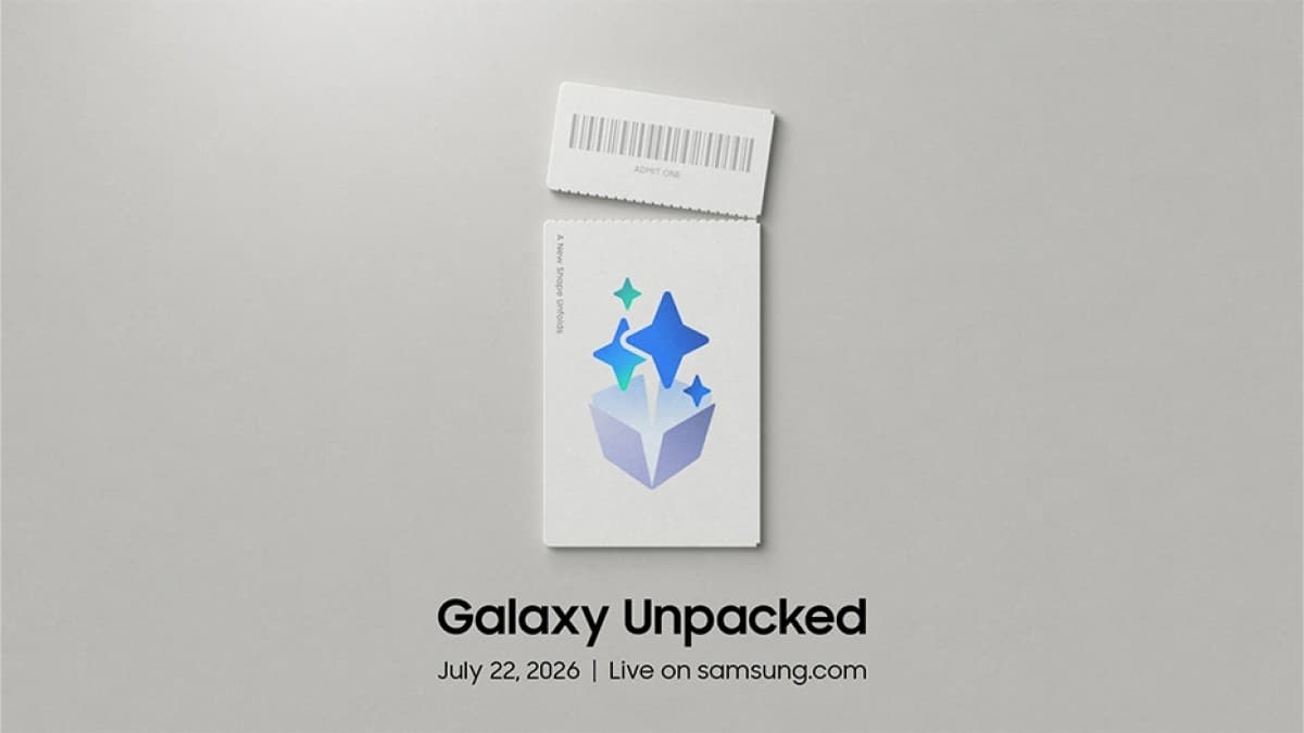 Samsung Galaxy Unpacked July 2026 'A New Shape Unfolds' teaser graphic