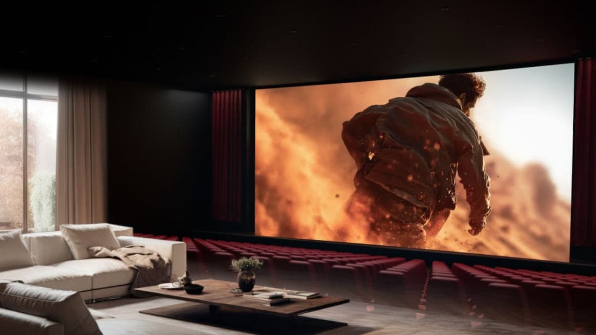 Sony BRAVIA 7 II television displaying colorful content in a living room