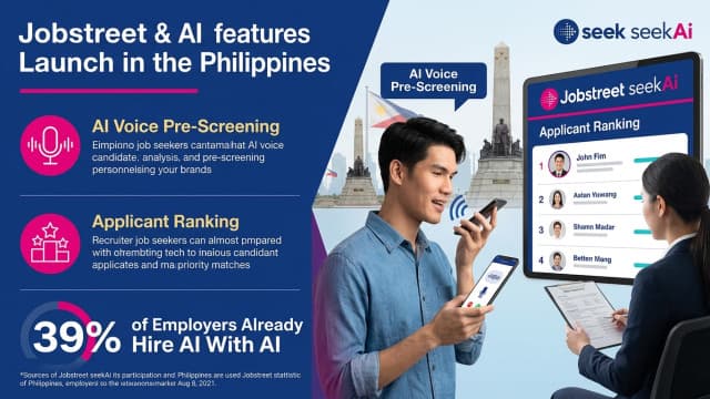 Jobstreet seekAi Launches in the Philippines: AI Voice Pre-Screening and Applicant Ranking as 39% of Employers Already Hire With AI