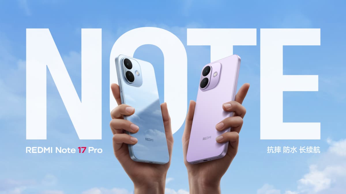 Redmi Note 17 Pro smartphone shown from the front and rear with its camera module