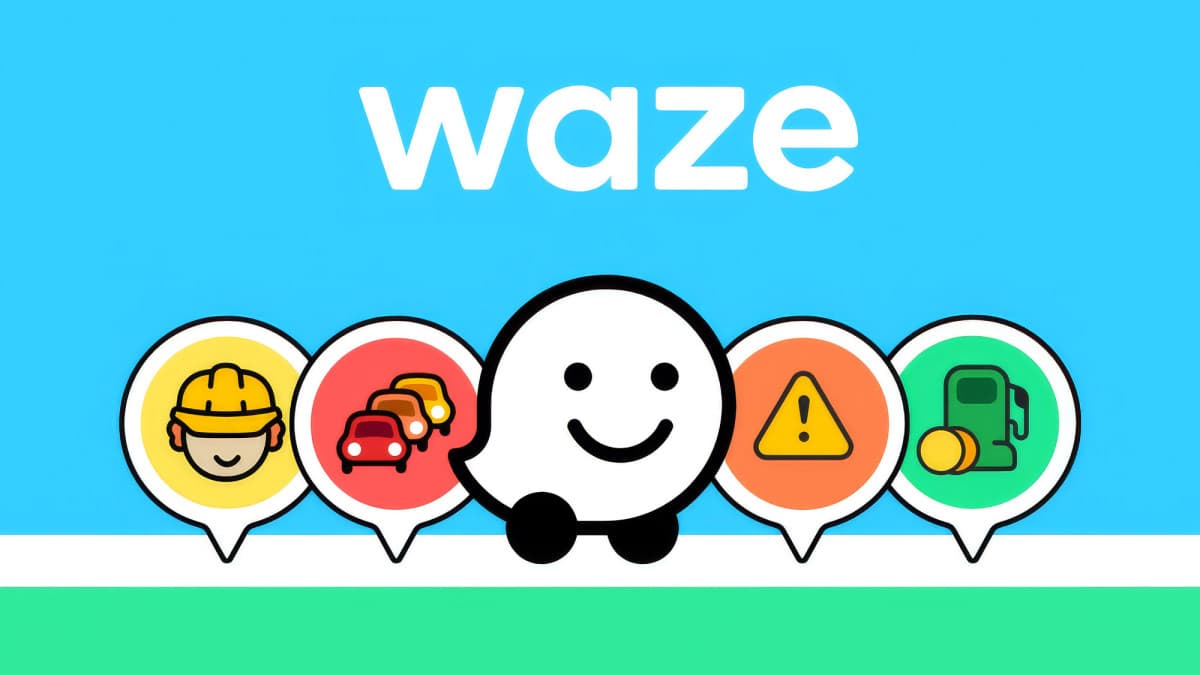 Waze app update feature graphic for the new Less Chatty voice mode