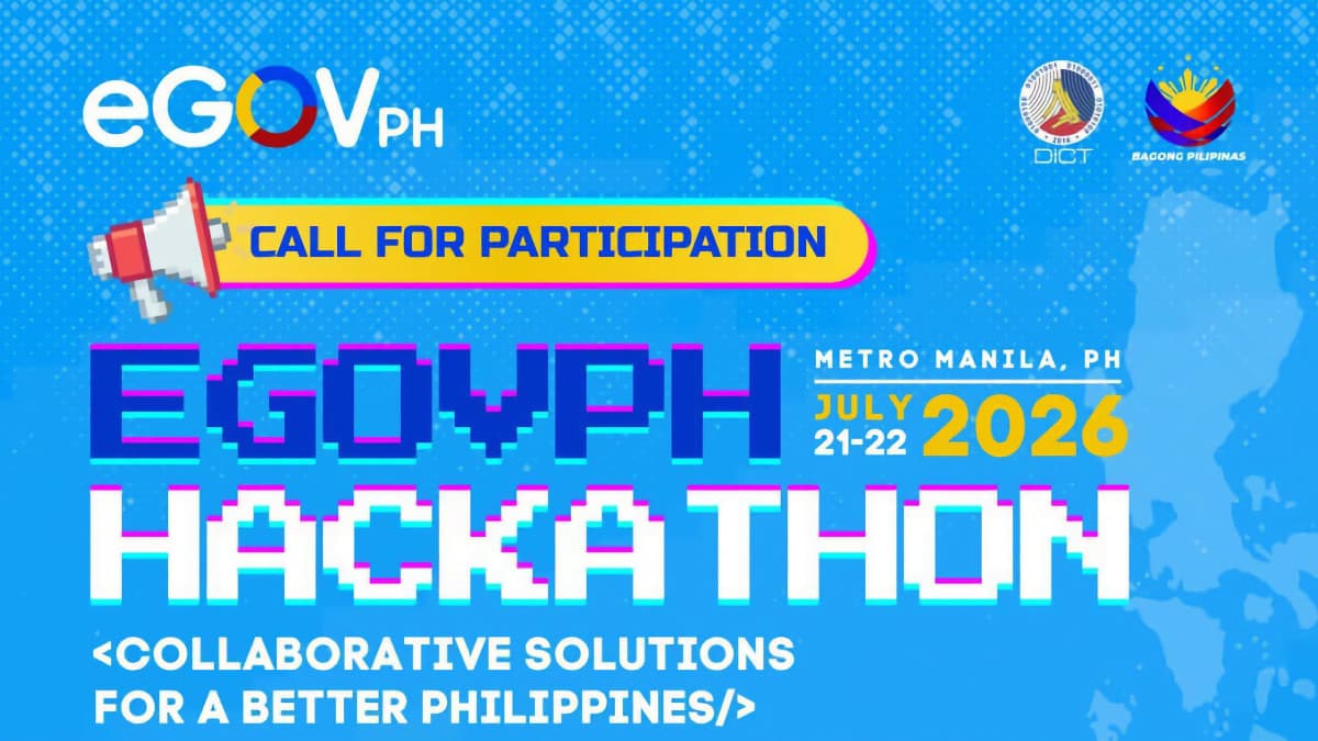 eGovHackathon 2026 official event banner from the DICT eGovernment Office
