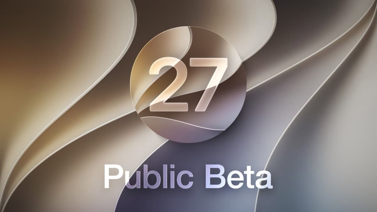 macOS 27 Golden Gate public beta on a Mac showing the new Liquid Glass interface