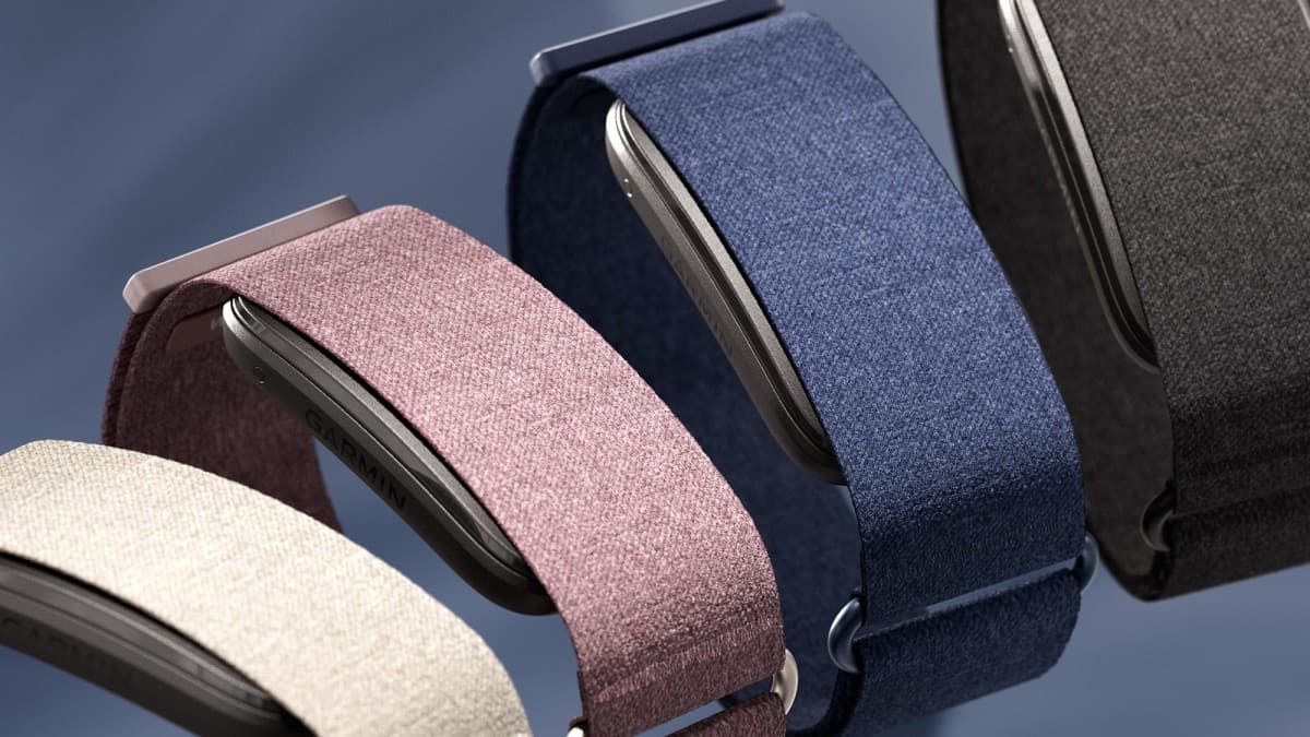 Garmin CIRQA screenless health and fitness band with a fabric strap and no display